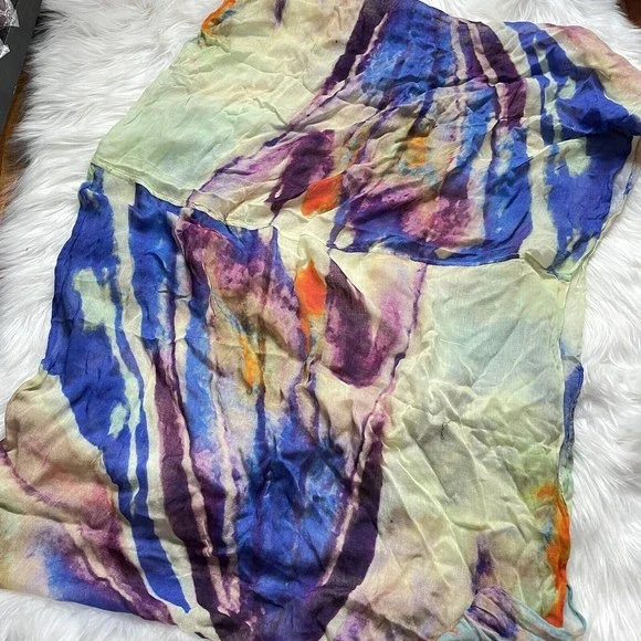 Lulla Collection By Bindya Infinity Scarf Multicolored Tie Dye Soft Knit - Picture 2 of 10